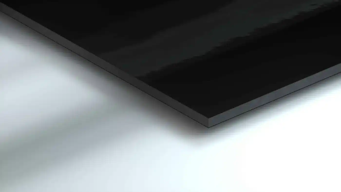Glanzend zwart plexiglas