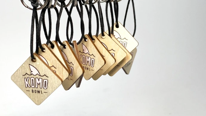 porte-clés bois imprimés sur mesure