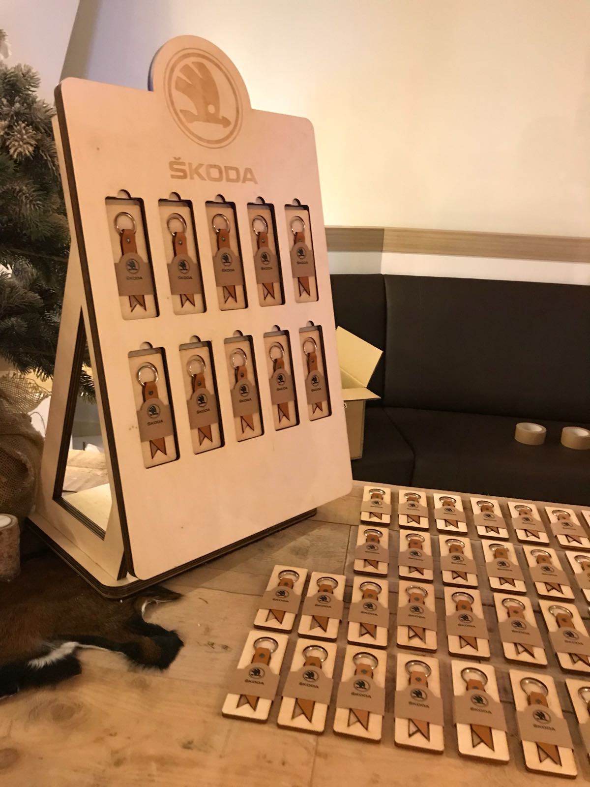 présentoir porte-clés bois sur mesure