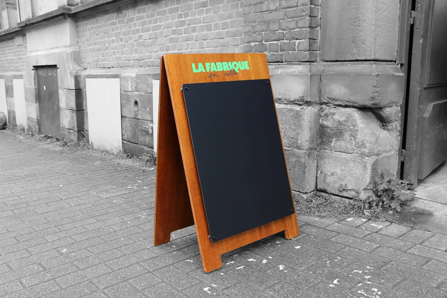 stop-trottoir bois ardoise sur mesure