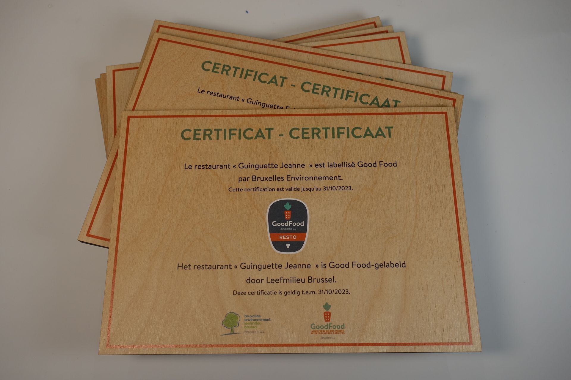 certificat bois imprimé sur mesure