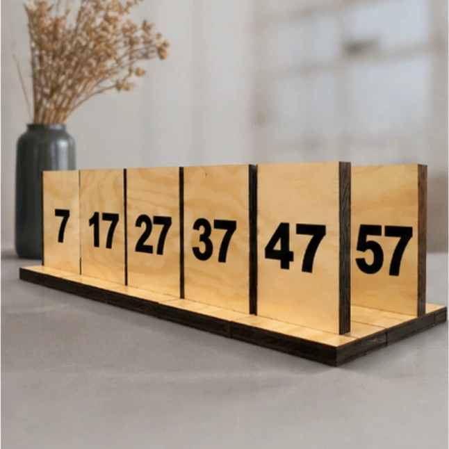 numéros de table sur socle
