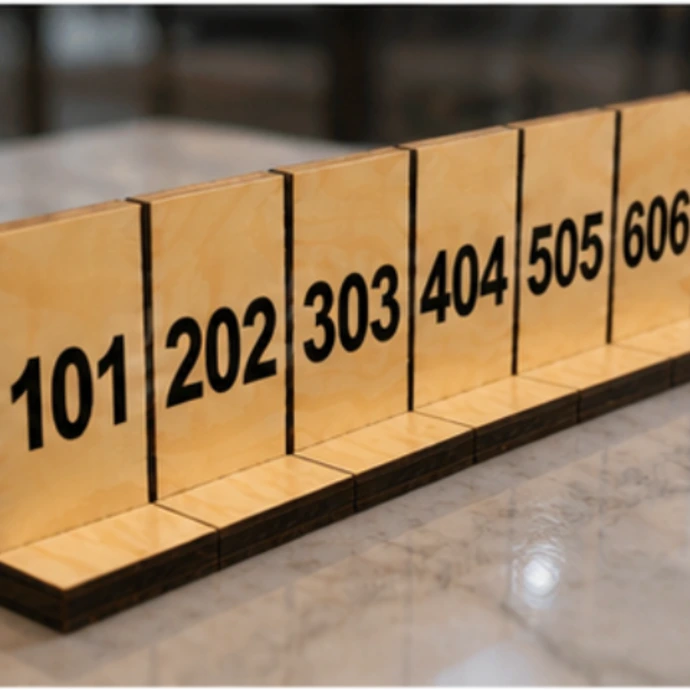numéros de table personnalisés en bois