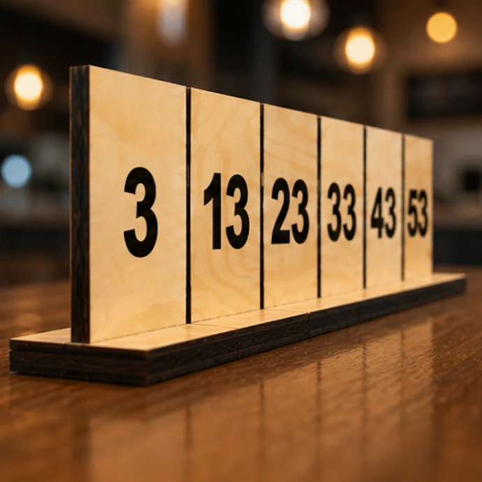 numéros de table personnalisés en bois