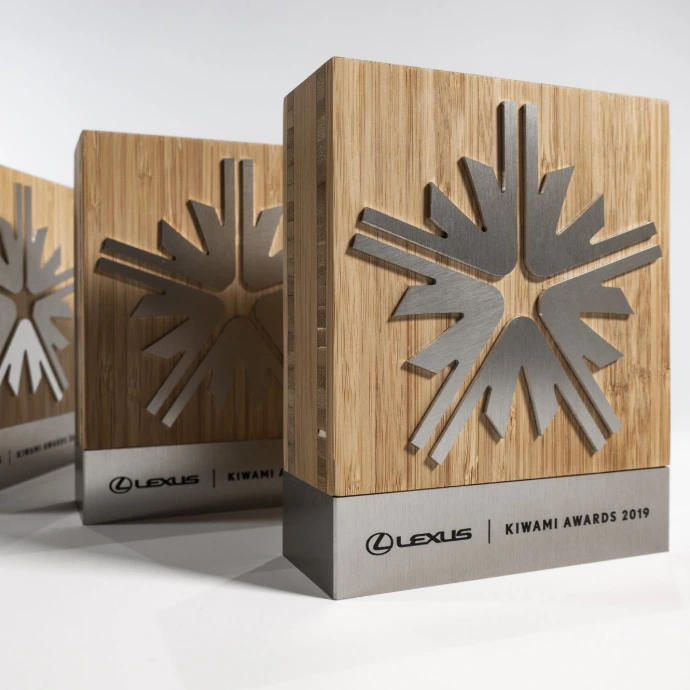 trophée personnalisé bambou alumium