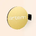 Enseigne extérieure ronde aluminium doré (30 cm).webp