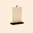 Porte-menu bois clip inox base noire (Standard (16,8×24,5 cm)).webp