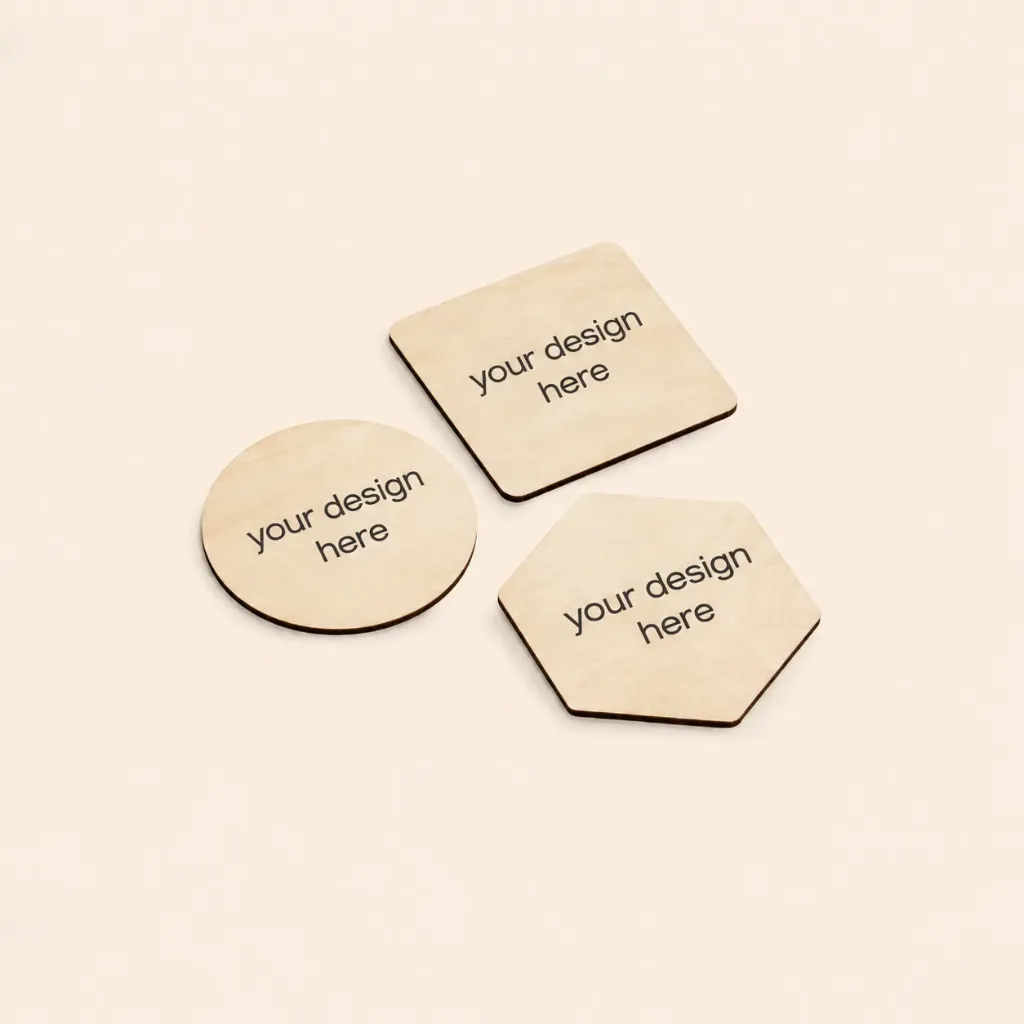 Sous-verres personnalisés en bois