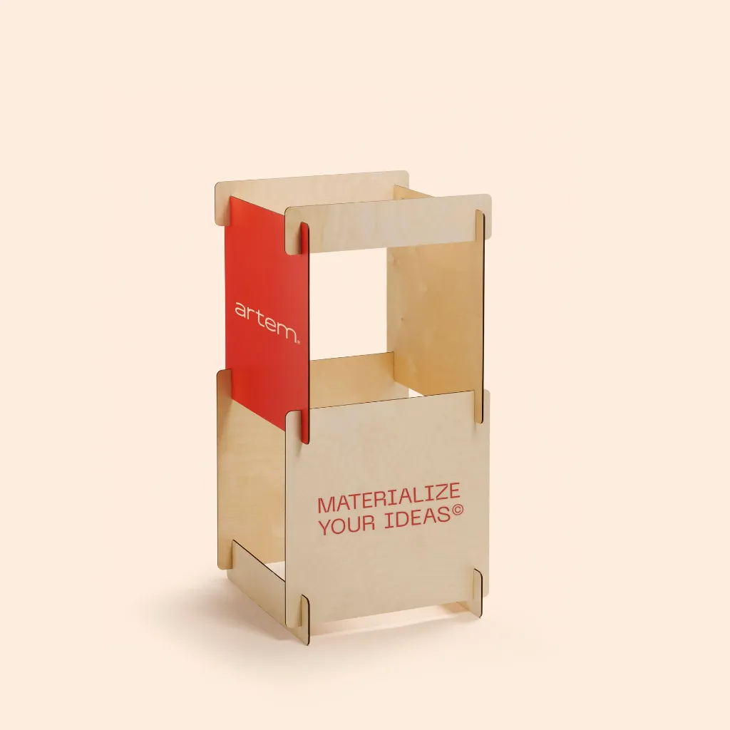 Double cube en bois