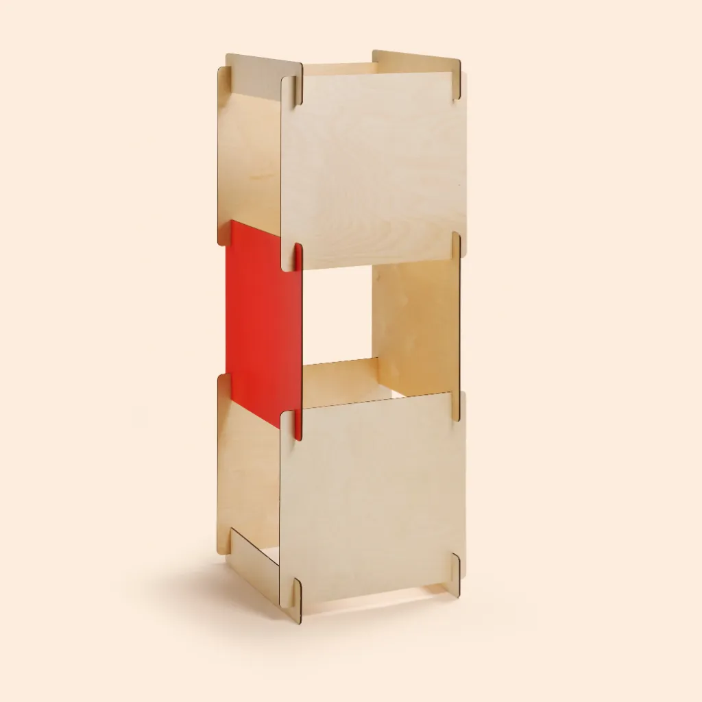 Triple cube en bois