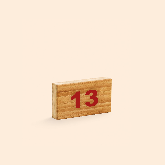 Numéro de table bambou