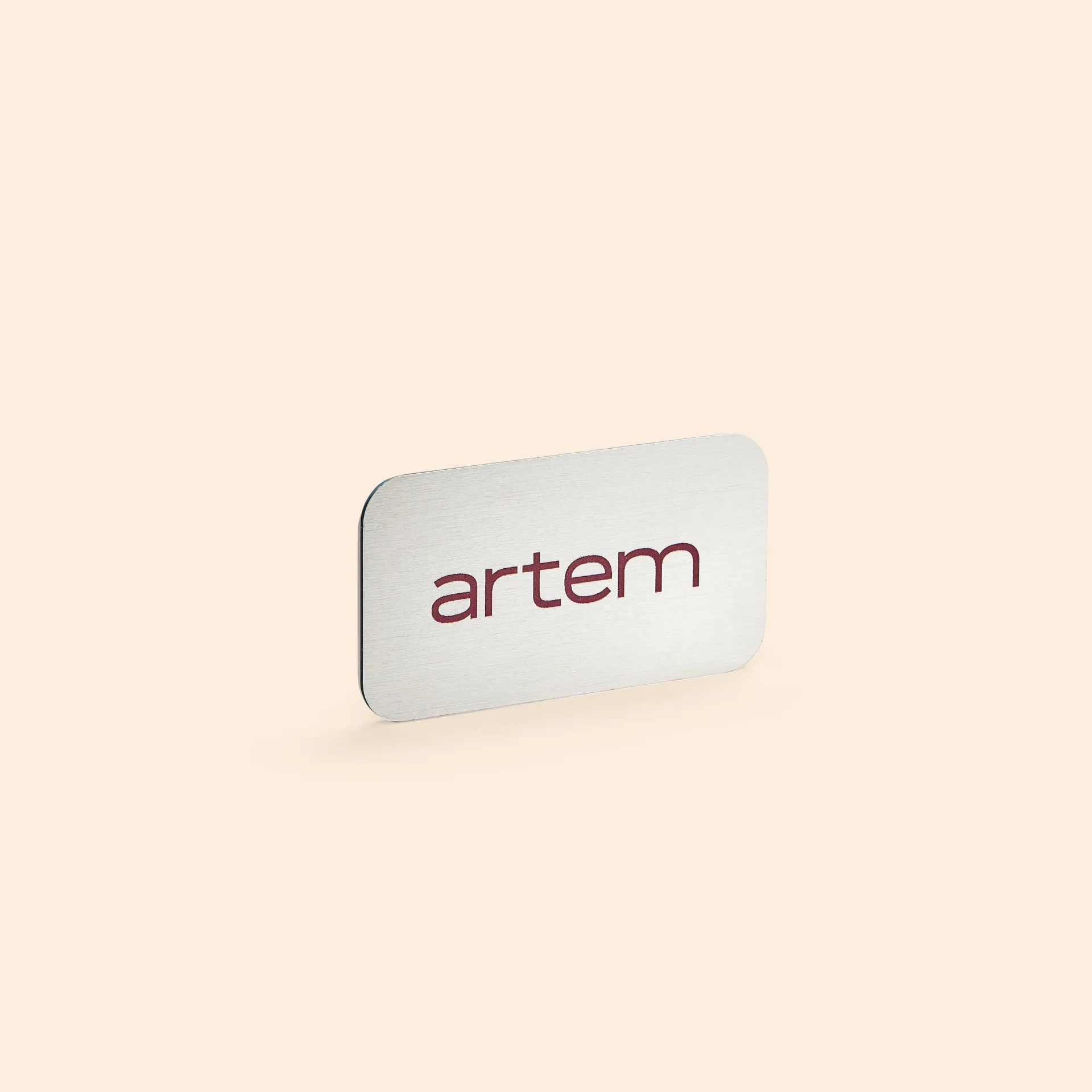 Badge en aluminium