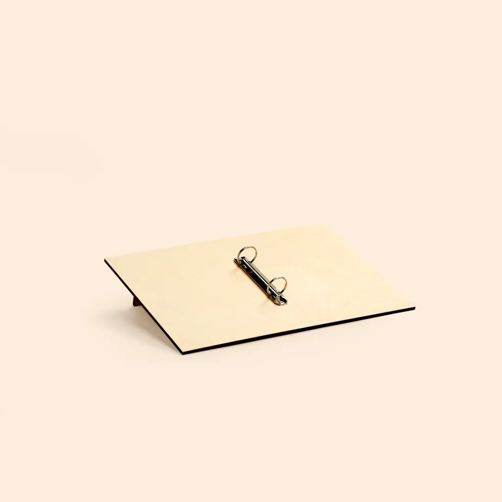 Porte-menu bois tourne-page