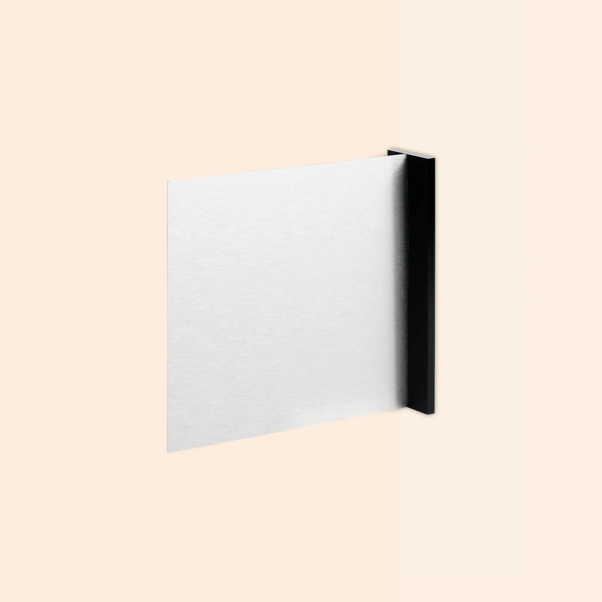 Enseigne carrée aluminium brossé à coller