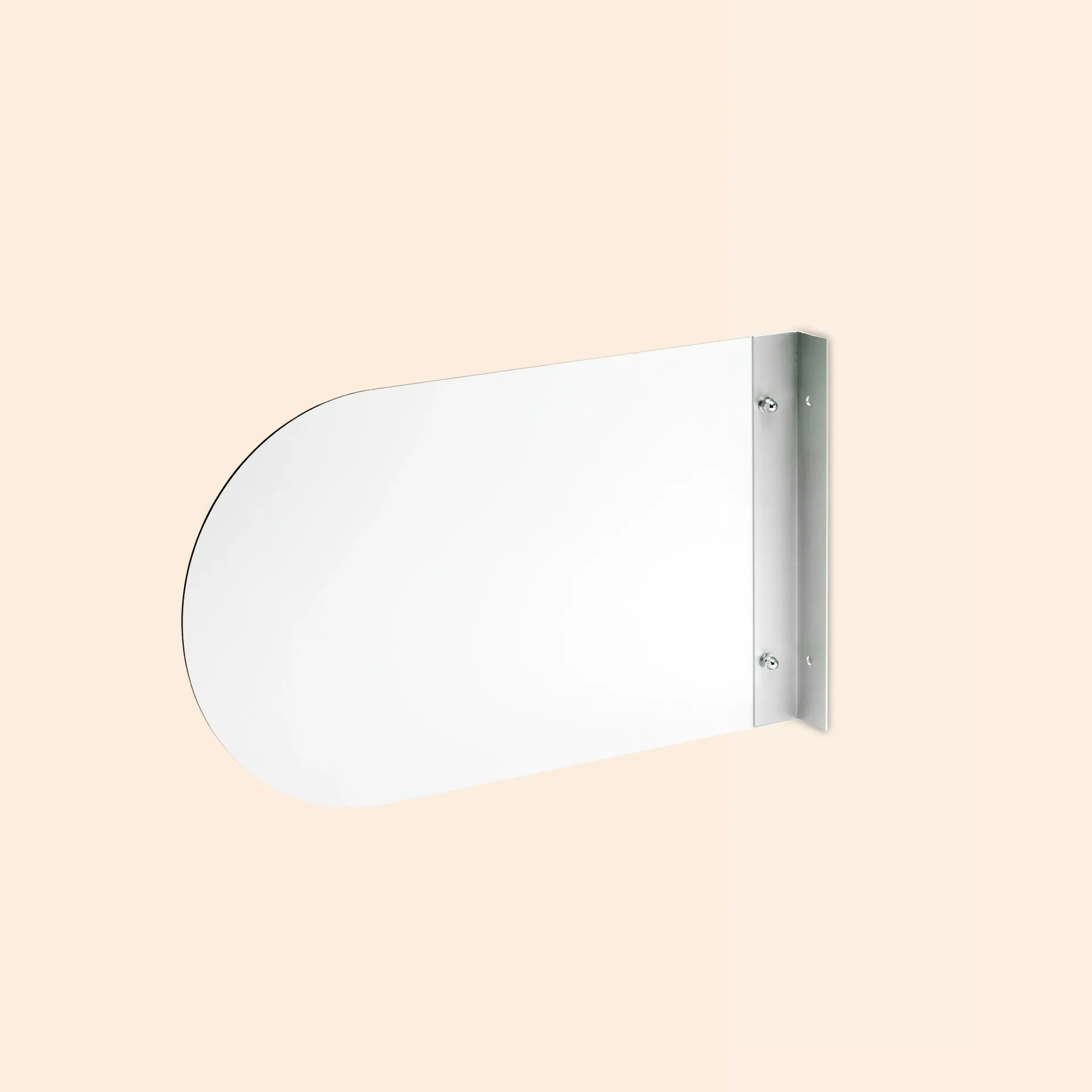 Enseigne arrondie - aluminium blanche