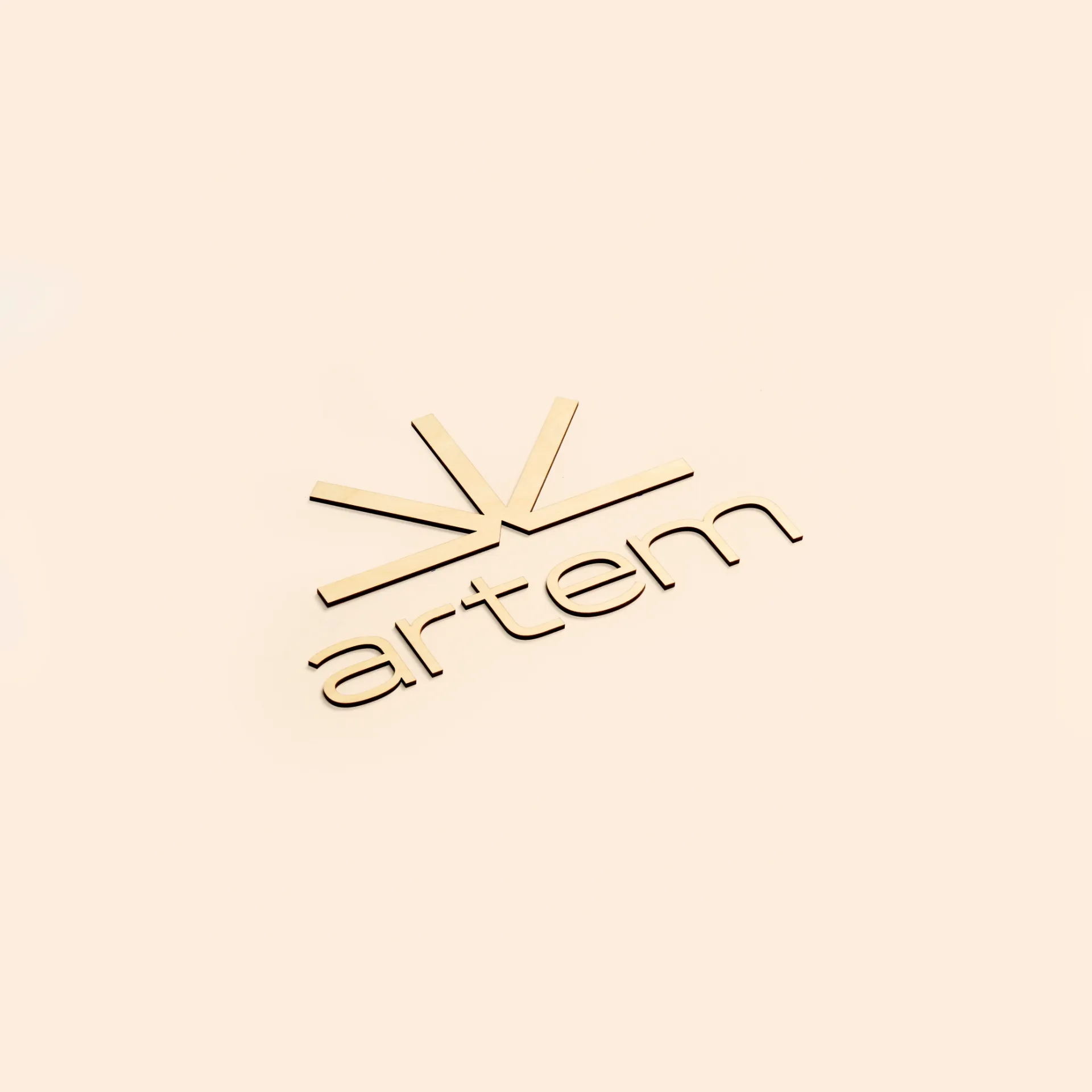 Logo en bouleau 3 mm naturel