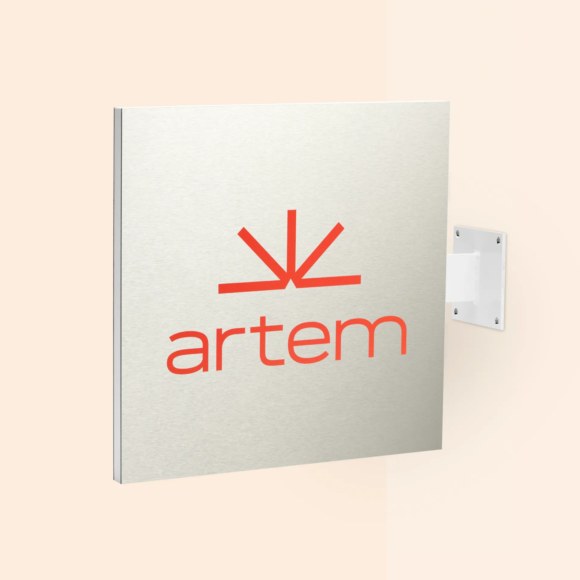 Enseigne extérieure carrée aluminium