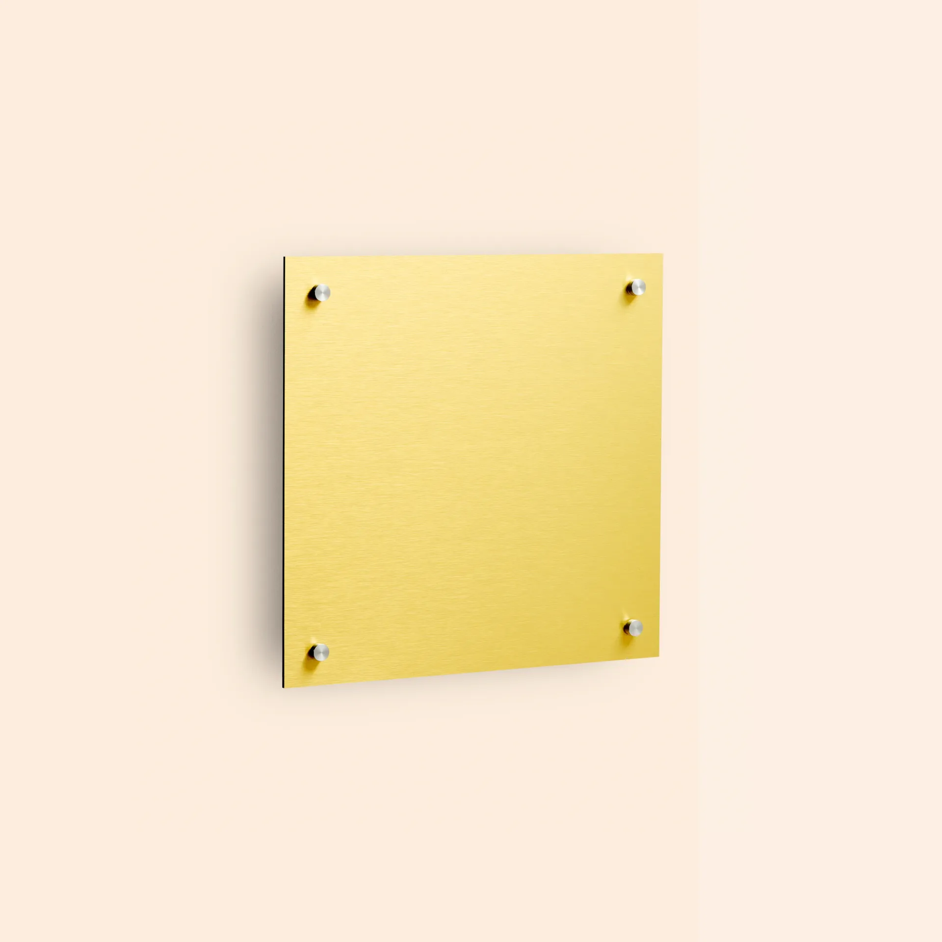 Plaque murale - aluminium doré