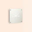 Plaque murale aluminium doré