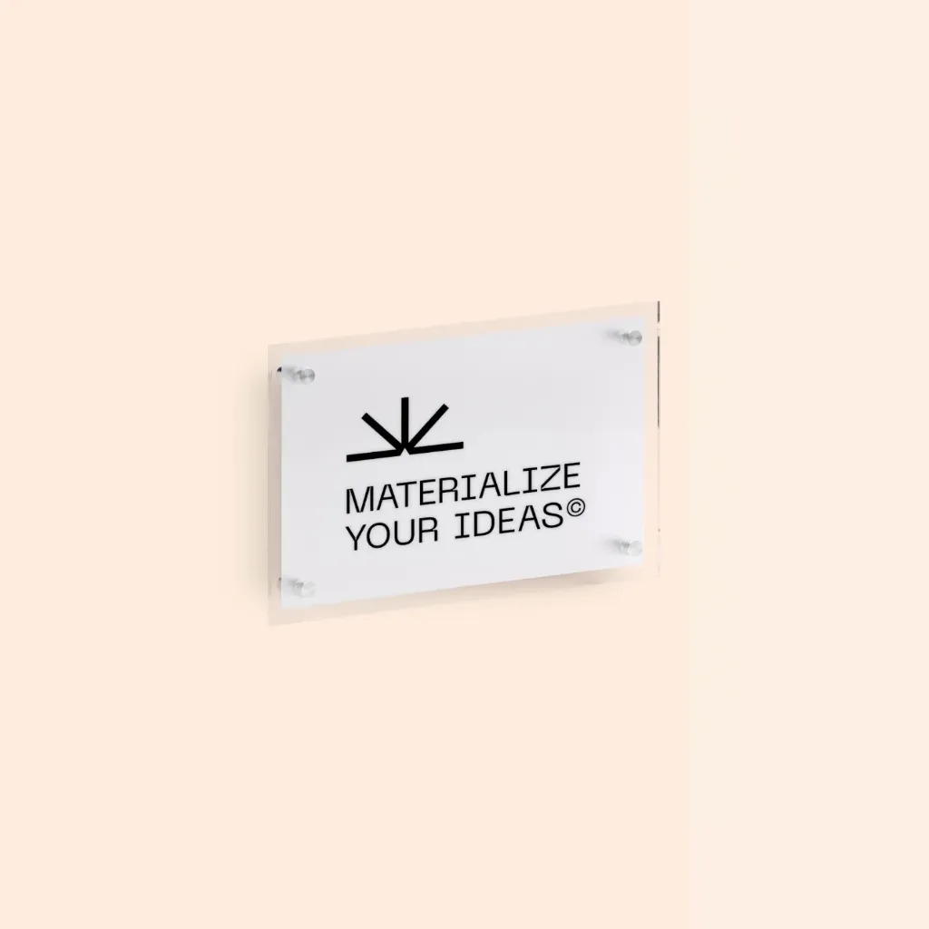 Plaque murale plexiglas transparent (21 x 29 cm)